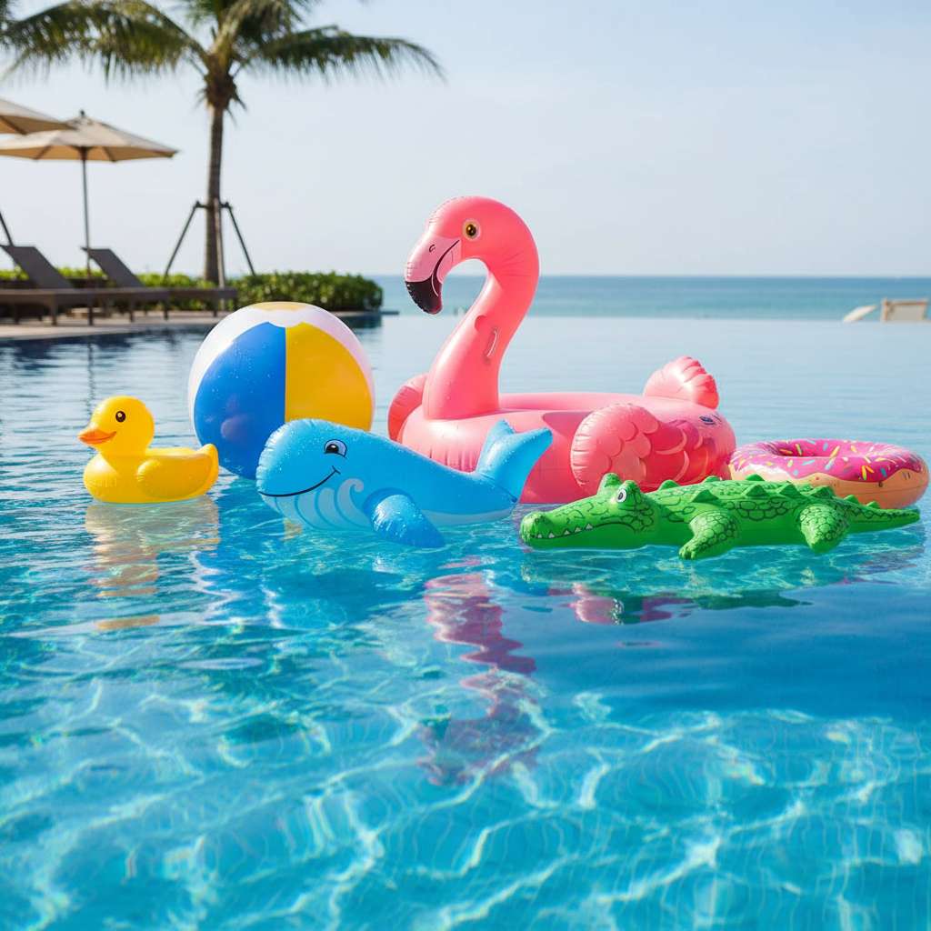 Set de juguetes inflables para piscina