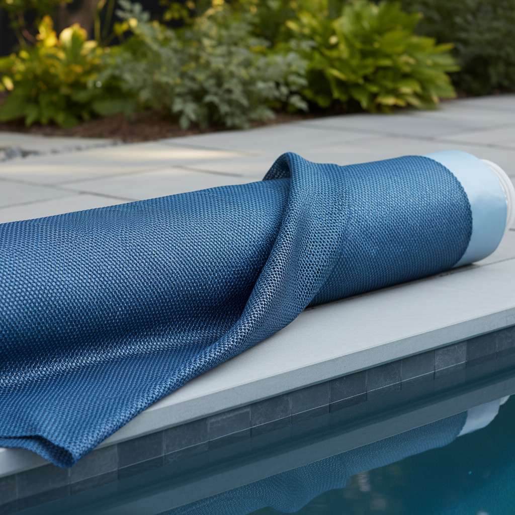 Cobertor protector de piscina azul