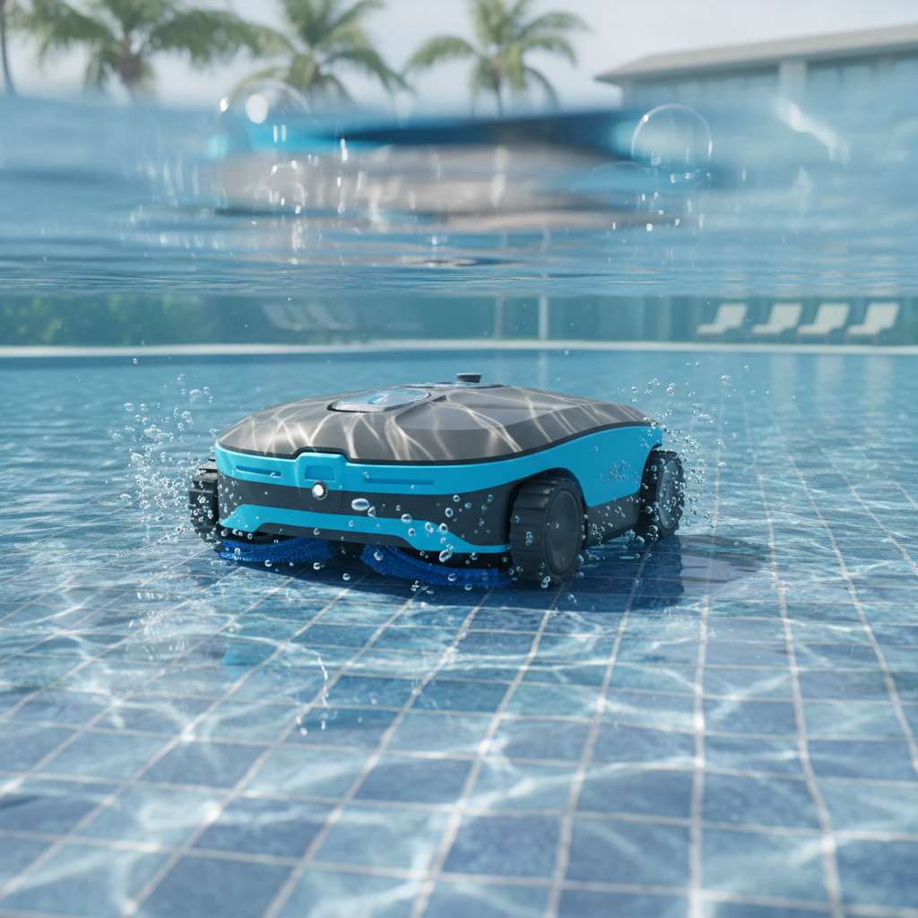 Robot limpiafondos automático para piscina